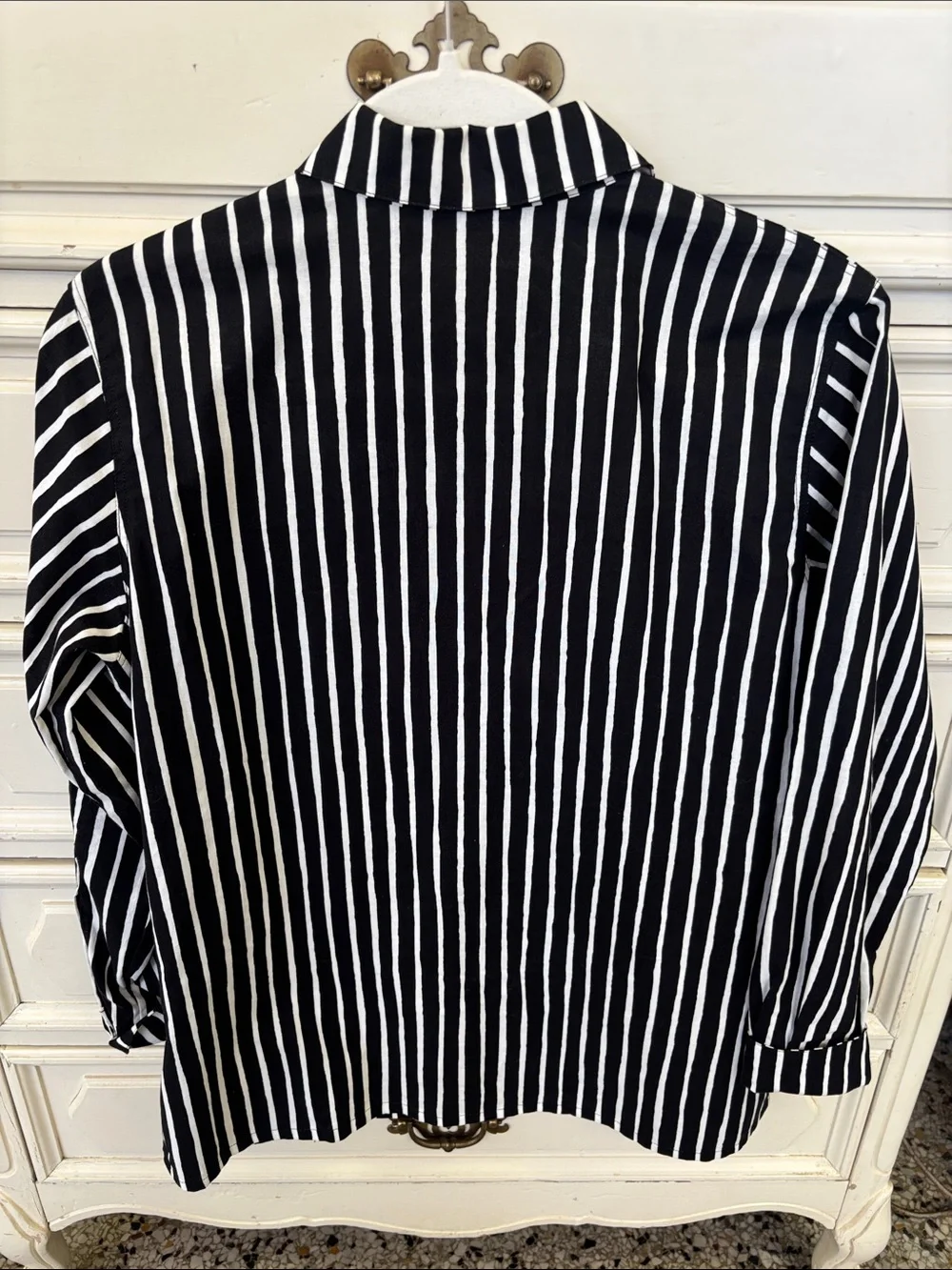 Marimekko Black and White Striped Cotton Button Down - Picture 5 of 5